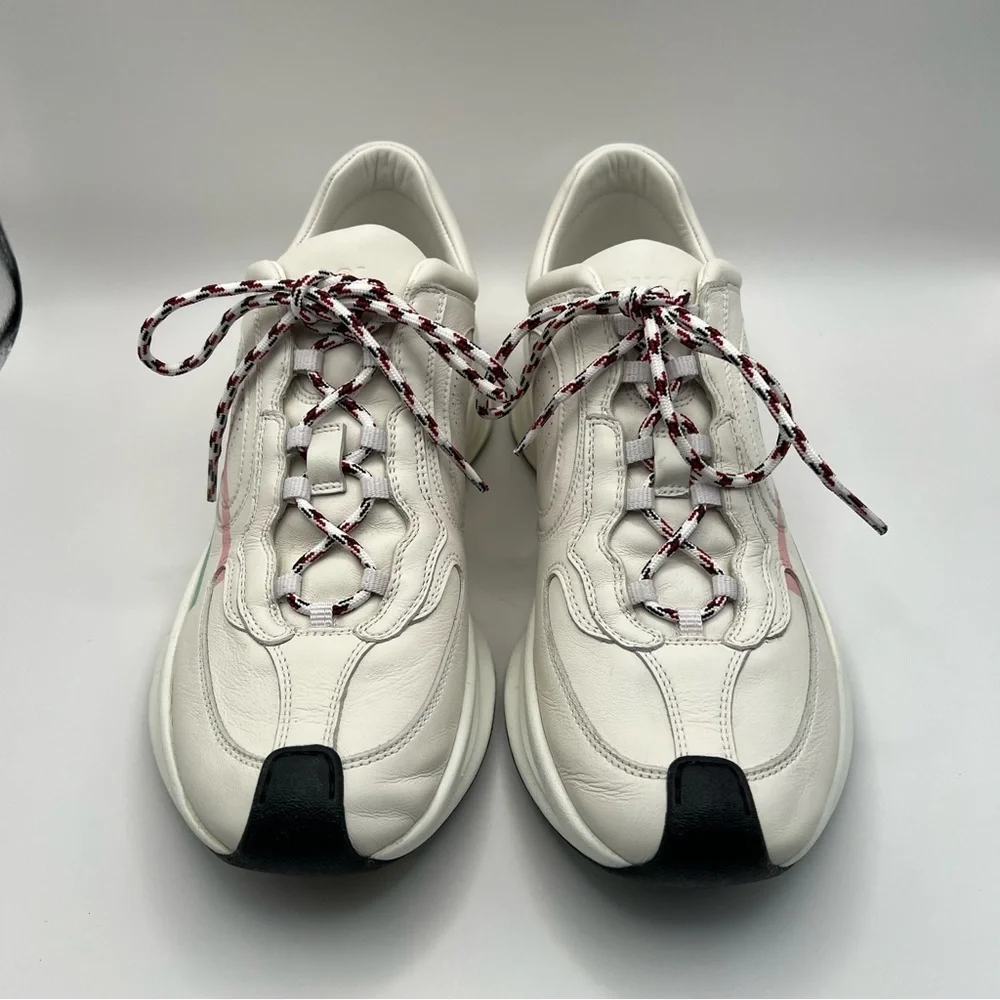 Gucci Run Interlocking GG Logo Ultralight Plutone Leather Sneakers
